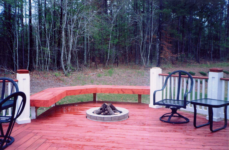 red wood deck