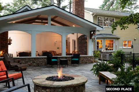 Completed deck upgrade in Atlanta home by Decks & More