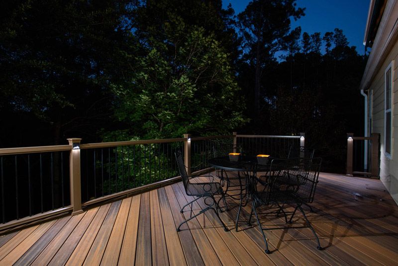 An elevated wooden deck built in Atlanta