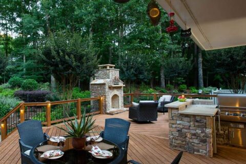 Deck with Outdoor Kitchen in Atlanta, GA