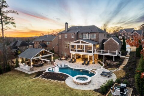 Gorgeous Screened-In Porch surrounded by nature, designed by Decks & More in Atlanta