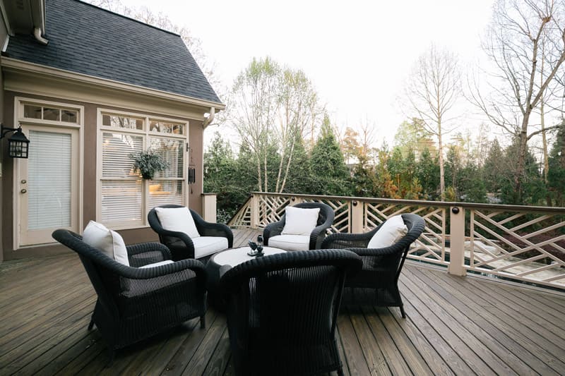 Deck with Patio Furniture by Decks & More in Atlanata, GA