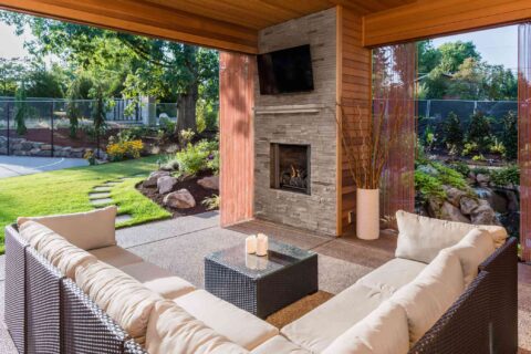 A brightly lit outdoor living space in Atlanta, GA